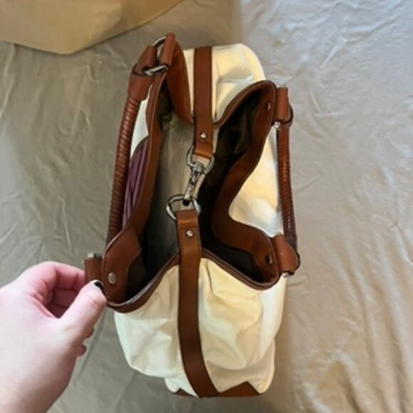 Cole Haan White and Magenta Hobo Bag - Picture 6 of 11